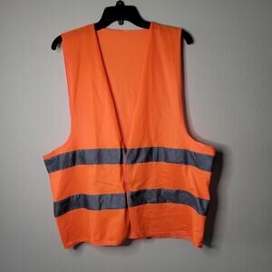 High-Visibility Orange & Gray Safety Vest - Size XL